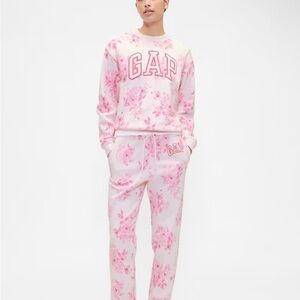 GAP Pink Floral Sweatshirt and Pants Set